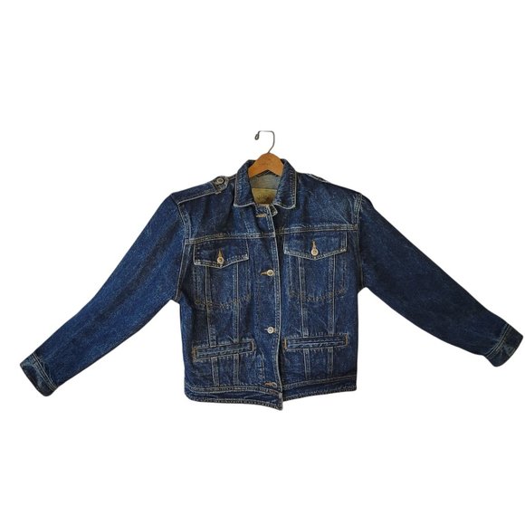 Helium Denim Mens Unisex Jacket Medium Quilt Patchwork Detail 100% cotton Indigo - Picture 2 of 10